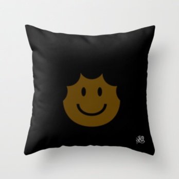 Afro Smiley plush by Michael Shirley