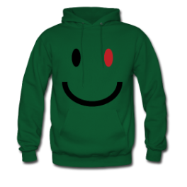 Zombie Smile mens hoodie by Michael Shirley